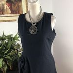 SFW Suitable For Work Women Dress Black Medium Sleeveless Wrap Open Zipper Back Photo 1