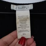 Z Supply  Black Ribbed Tank Top Scoop Neck Sleeveless M L Photo 2