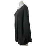 Free People  Women's Gray Black Long Sleeve Rib Knit Pullover Sweater Top Size L Photo 1