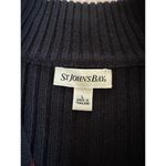 Y2K Preppy Mock Neck Sweater Red/White Black Streetwear Twee Coastal Stripe SZ L Red Size L Photo 2