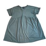 Hudson Gray  Sage Green/Gray Pullover V-Neck Mini Dress Size XL Photo 4