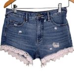 Free People Lace Trim Distressed Shorts Size 26 Photo 1