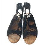 DOLCE VIDA| MARYBETH LASER CUT CORK BLACK WEDGES sz 7 Photo 3