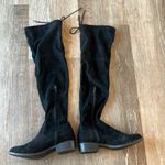 None Knee High Black Velvet Boots Photo 6