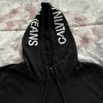 Calvin Klein Jeans Women’s Black 100% Cotton logo hoodie pullover sweater size M Photo 10