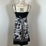 Ruby Rox Black & Gray Floral Sleeveless Dress - Empire Waist A Line Fit Flare Party Photo 5