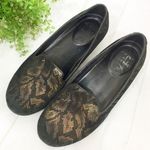 Dansko Olivia snake print leather loafer black bronze python shoe EU 37/US 6.5-7 Photo 0