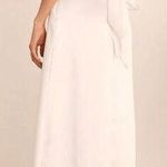 Lulus  White Satin Pearl Tie-Back Maxi Dress XL Photo 1