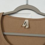 Pact  Tan Nude Brown Long Sleeve Henley Half Button Thermal Top Photo 3