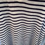 Brandy Melville  blue & white striped lightweight long sleeve V neck top Photo 1