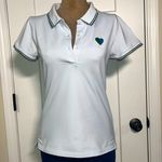 Tory Burch Tory Sport Performance Piqué Heart Polo Size XS Photo 0
