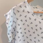 Alice Blue  XXL Baby Blue Microfloral Botanical Print Blouse Top Photo 3