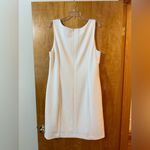 Pappagallo Amaya Sleeveless Shift Dress Gold Coral Embroidery Preppy NWT Size 16 White Photo 8