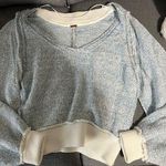 Free People knit blue and white sweater Photo 0