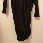3.1 Phillip Lim  Black Silk Blend Side Ruched Long Sleeve Dress Photo 4