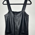 Abercrombie & Fitch Black Faux Leather Front Pocket Mini Shift Dress Layering Photo 6