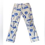 Miaou Blue Patterned Cream Cargo Jeans Size L Photo 0