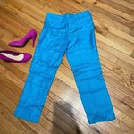 Evan Picone Evan-Picone Vintage Mint Linen Colorful Bright Coastal Retro Coquette trousers neon pop Turquoise 10 Colorful Coastal Bright Tomboy Mom Pants Trousers Edgy Baggy Masc Photo 5