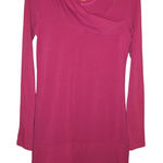 Lole Lola Tunic Long Sleeve Asymmetric Dress Fuchsia Pink Purple Small Photo 0