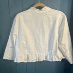 Venezia White Eyelet w/Ruffle Hem Jacket | Size Medium Photo 4