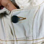 Free People Denim Trucker Jacket Womens XS Ivory Along The Way Distressed Oversi Photo 4