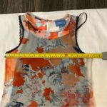 Simply Vera Vera Wang Sleeveless Floral Top XS Dopamine Boho Coconut Girl Fairy Orange Photo 6