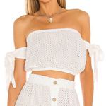 Eberjay New eberjey Andy Portola Blouse Ecru White Eyelet Off Shoulder size medium Photo 0