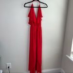 Romeo + Juliet Couture Romeo‎ Juliet couture red ruffle maxi faux wrap dress size Medium Photo 2