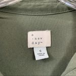 A New Day  Army Green Long Sleeve Shirt Dress Photo 1