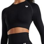 Women's Best large Power seamless active crop top TLS2 9077 Black Photo 0