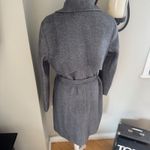SOIA & KYO Safira Double Breasted Wool Herringbone Coat, Black/Gray Medium NWT Photo 6
