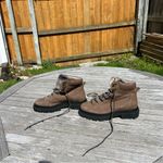 Seychelles Women's Brown Lace-Up Leather Platform Boots size 9 Photo 5