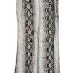 ZARA  Snakeskin Print Flared Trousers Satin Effect Lightweight XL Cream Brown Photo 0