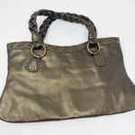 via spiga Vintage Copper Leather Braided Handle Handbag Photo 2
