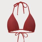 BERLOOK ECONYL® Red Reversible Halter Triangle Bikini Top ONLY 62 Photo 2