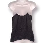 Anthropologie  ZOA New York Silk Black‎ Tank Top with Silver Rope Straps Size XS Photo 1