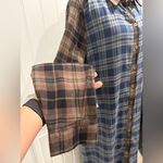 Natural Life 100% Cotton Flannel Esme Plaid Long Maxi Shirt Dress Size XL Photo 5