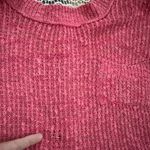 Free People Womens Size XS Sweet Jane Strawberry Pink Crochet Sweater Photo 7