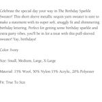 Birthday sweater Pink Size XL Photo 3