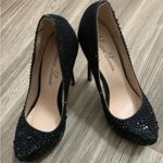 Lauren Lorraine Black Platform Pump with Glitter Heel 6.5 Photo 0