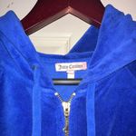 Juicy Couture  Velour Royal Blue Zip Up Hoodie size L Photo 3
