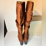 JustFab Fiona Slouched Heeled Boot Luggage casual classic comfy fall winter stylish Photo 6