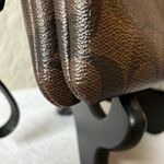 Coach :Dark Brown (C5576) Coated Canvas Signature Double Zip Wristlet-Gold tone Photo 5