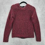 Tart  Red Black Long Sleeve Zipper Back Pullover Knit Sweater Cardigan Small Photo 0