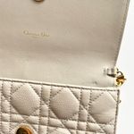 Christian Dior Caro Sand Supple Cannage Calfskin Crossbody Pouch w/ Chain Purse Photo 7