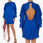 Farm Rio BRIGHT BLUE BACKLESS RUFFLED SLEEVE MINI DRESS
BLUE size XL Photo 3