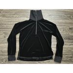 Spanx  Velvet Half Zip Pullover Top Size XS Black Lounge Sweatshirt Photo 1