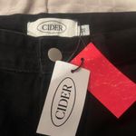 Cider  Pink Heart Black Cropped Jeans - High Rise, Frayed Hem - sz Medium - NEW Photo 4
