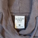 Abercrombie & Fitch Taupe Brown 100% Cotton Hooded Sweatshirt Women’s Size M Photo 7