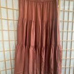 H&M  brown/aburn Midi Skirt with Tiered Design Photo 0